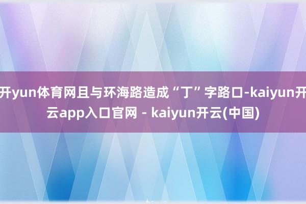 开yun体育网且与环海路造成“丁”字路口-kaiyun开云app入口官网 - kaiyun开云(中国)