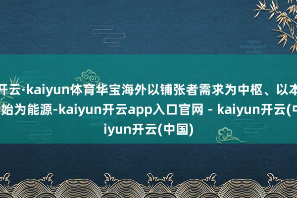 开云·kaiyun体育华宝海外以铺张者需求为中枢、以本领更始为能源-kaiyun开云app入口官网 - kaiyun开云(中国)