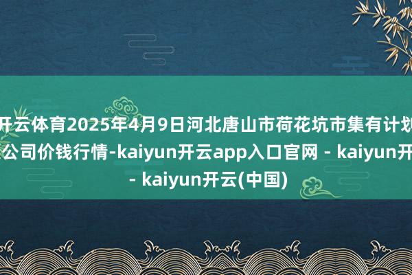 开云体育2025年4月9日河北唐山市荷花坑市集有计划措置有限公司价钱行情-kaiyun开云app入口官网 - kaiyun开云(中国)