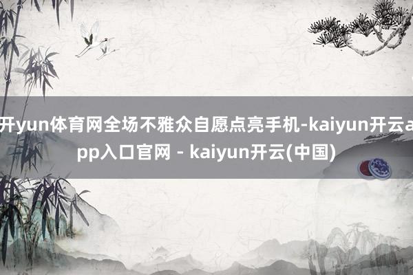 开yun体育网全场不雅众自愿点亮手机-kaiyun开云app入口官网 - kaiyun开云(中国)