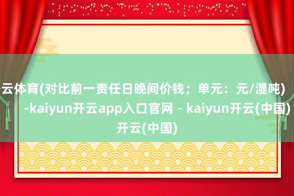 开云体育(对比前一责任日晚间价钱；单元：元/湿吨)            -kaiyun开云app入口官网 - kaiyun开云(中国)