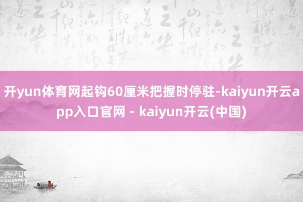 开yun体育网起钩60厘米把握时停驻-kaiyun开云app入口官网 - kaiyun开云(中国)