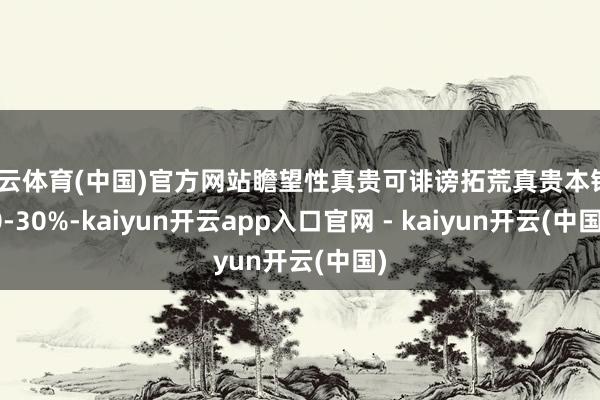 开云体育(中国)官方网站瞻望性真贵可诽谤拓荒真贵本钱20-30%-kaiyun开云app入口官网 - kaiyun开云(中国)