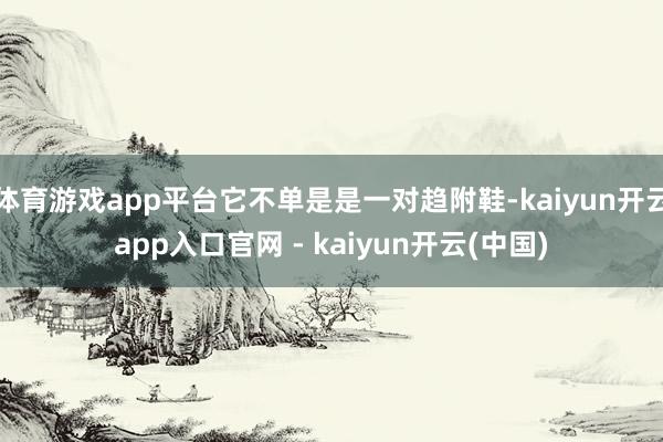 体育游戏app平台它不单是是一对趋附鞋-kaiyun开云app入口官网 - kaiyun开云(中国)