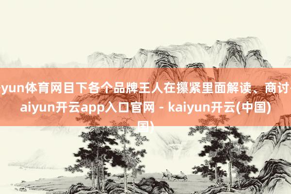 开yun体育网目下各个品牌王人在攥紧里面解读、商讨-kaiyun开云app入口官网 - kaiyun开云(中国)