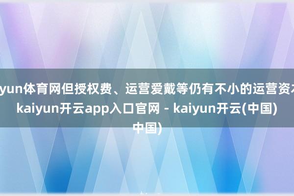 开yun体育网但授权费、运营爱戴等仍有不小的运营资本-kaiyun开云app入口官网 - kaiyun开云(中国)