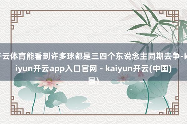 开云体育能看到许多球都是三四个东说念主同期去争-kaiyun开云app入口官网 - kaiyun开云(中国)
